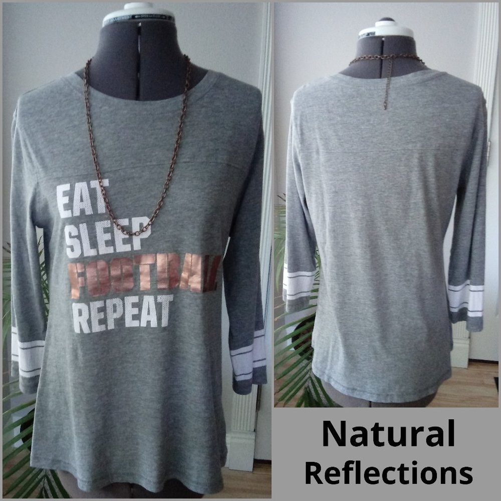 Natural Reflections Eat Sleep Football Repeat T